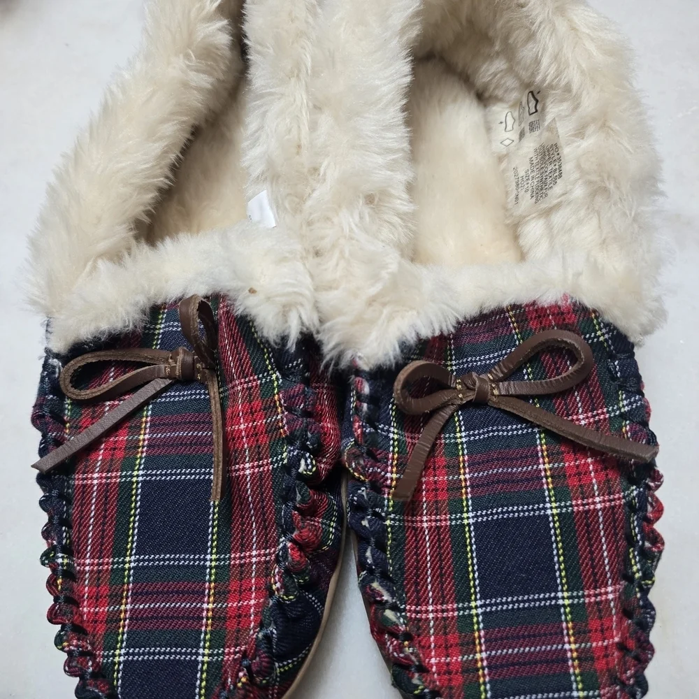 Plaid  Moccasin Slippers